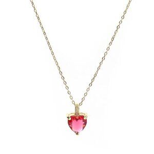 Ruby Birthstone Necklace | July | For Women | 14K Gold Plated Necklace